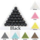 Black ABS Pearl Bead 3/4/6/8/10/12mm No Hole Loose Beads DIY Jewelry Making