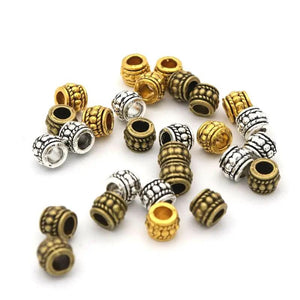 Tibetan Silver Bronze Spacer Metal Beads 8x6mm Big Hole