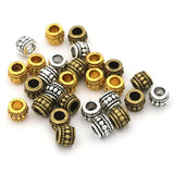 Tibetan Silver Bronze Spacer Metal Beads 8x6mm Big Hole