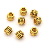 Tibetan Silver Bronze Spacer Metal Beads 8x6mm Big Hole