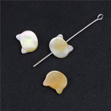 Cat Head Pendant Mother of Pearl Shell Charm for Jewelry Making