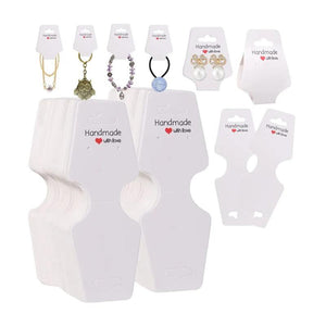 50pcs Necklace Display Card for Jewelry Stand Tag, Bracelet Earrings Packaging
