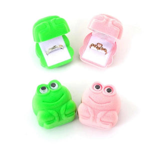 Frog Shaped Velvet Ring Box for Proposal, Engagement, Birthday Gift