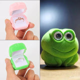 Frog Shaped Velvet Ring Box for Proposal, Engagement, Birthday Gift