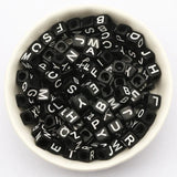 6mm Mixed Letter Acrylic Beads Square Cube Alphabet Spacer Beads