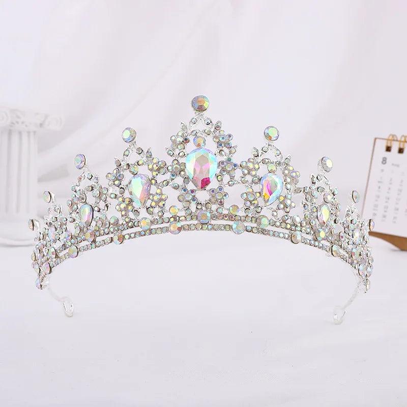 Crystal Crown for Girls Small Tiaras Headdress Prom Wedding Dress Hair Jewelry