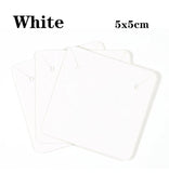 50pcs DIY Jewelry Display Cards 5x5CM for Earrings Necklaces Packaging