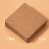 50pcs DIY Jewelry Display Cards 5x5CM for Earrings Necklaces Packaging