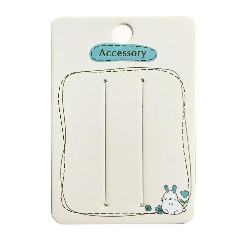 50pcs 6.8X10cm Hair Bow Clip Display Cards Paperboard Holder Gift Bag Packaging