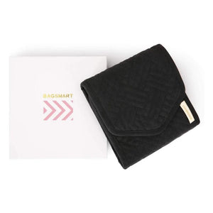 Jewelry Storage Bag with Zipper Pocket Roll Folding Bracelets Holder Case