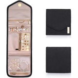 Jewelry Storage Bag with Zipper Pocket Roll Folding Bracelets Holder Case