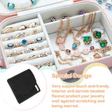 Jewelry Storage Bag with Zipper Pocket Roll Folding Bracelets Holder Case