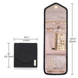 Jewelry Storage Bag with Zipper Pocket Roll Folding Bracelets Holder Case