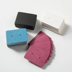 100pcs Paper Earrings Blank Showcase Cards Ear Stud Jewelry Display Packaging