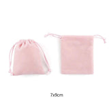 5pcs High Pink Velvet Bags 5x7 7x9 10x12cm Drawstring Gift Bag Jewelry Package