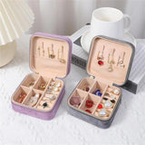 Flannel Portable Jewelry Box Square Gift Packaging Velvet Jewellery Storage Case