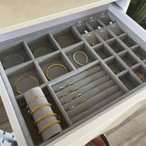 Velvet Jewelry Display Tray Organizer Holder Rack Showcase Plate