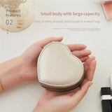 2Layers Heart Shape Leather Jewelry Box Organizador De Joyas