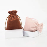 5pcs Velvet Jewelry Bags Drawstring Wedding Gift Pouch