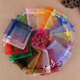 50PCS Organza Bag Jewelry Packaging Bags 7x9 9x12 10x15 13x18CM