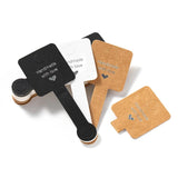 50Pcs Brown Fold Over Paper Jewelry Keychain Cards Holder Necklace Tags DIY