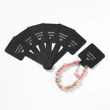 50Pcs Brown Fold Over Paper Jewelry Keychain Cards Holder Necklace Tags DIY