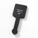50Pcs Brown Fold Over Paper Jewelry Keychain Cards Holder Necklace Tags DIY