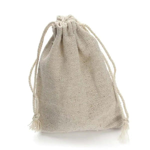 10pcs Beige Jute Drawstring Pouch Burlap Jewelry Bags Wedding Gift Bags
