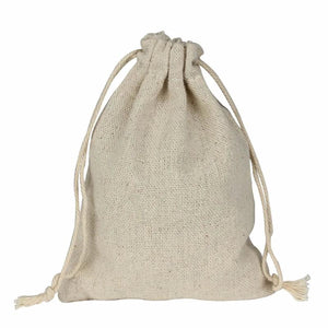 10pcs Beige Jute Drawstring Pouch Burlap Jewelry Bags Wedding Gift Bags