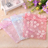 10pcs Flower Organza Gift Bags Wedding Jewelry Candy Drawstring Pouches