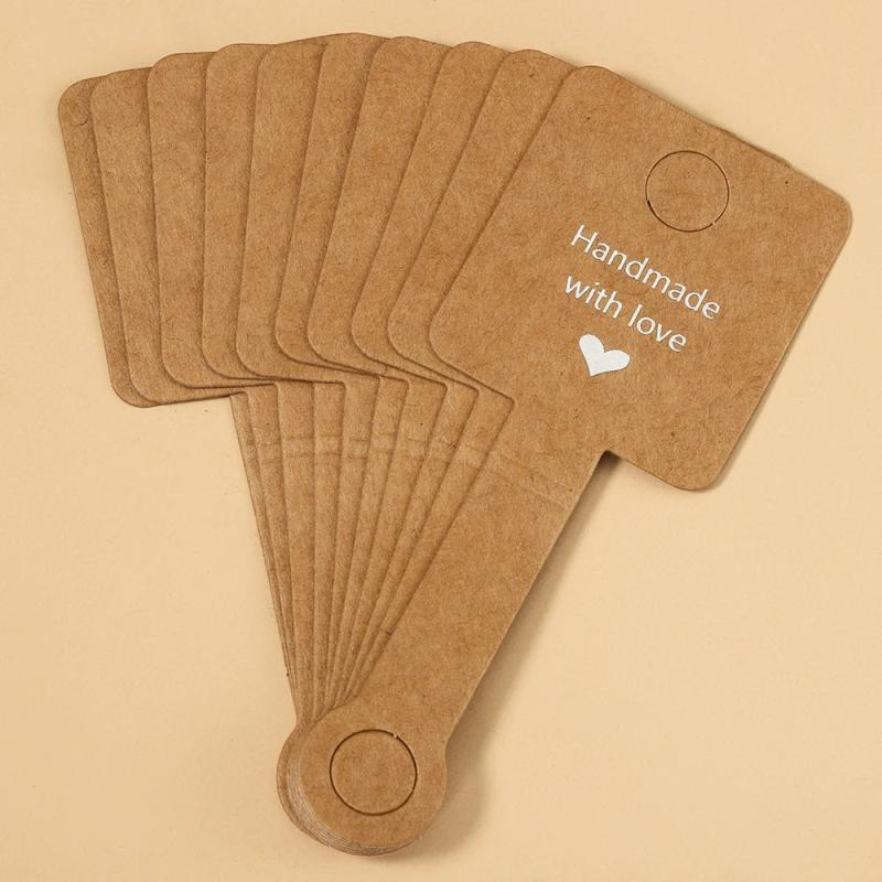 50pcs 4x10cm Necklace Display Cards Jewelry Packaging DIY Keychain Bracelet Tag