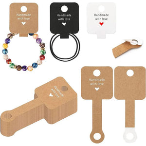 50pcs 4x10cm Necklace Display Cards Jewelry Packaging DIY Keychain Bracelet Tag