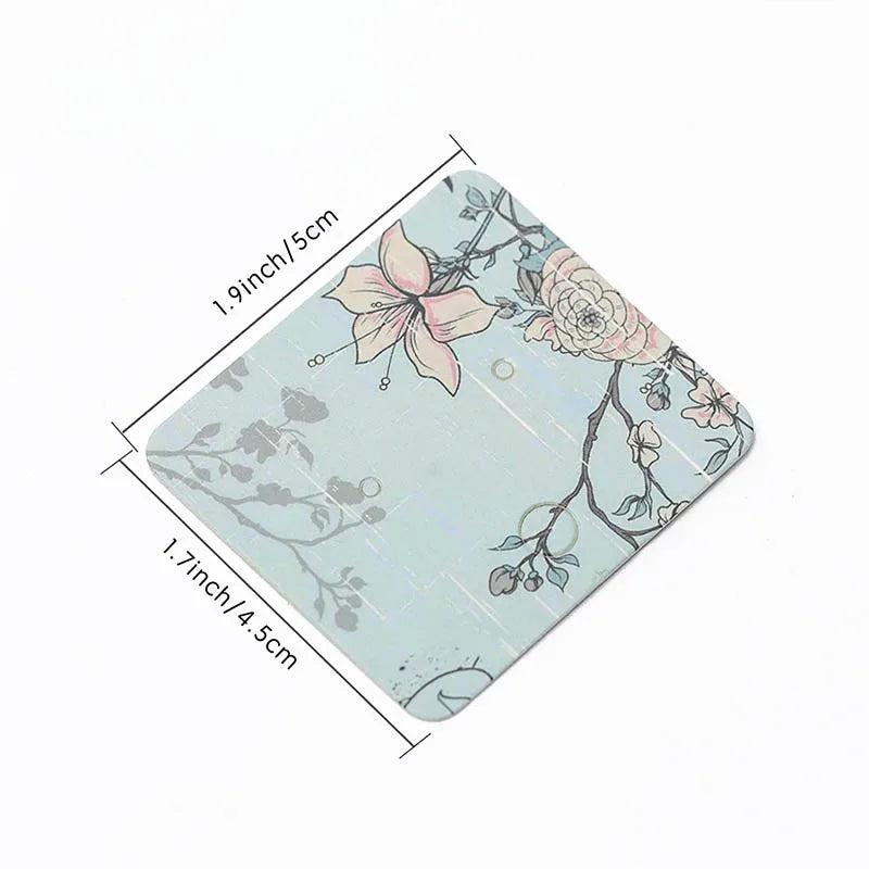 Earring Card Ear studs Display Cardboard Flower Pattern Jewelry Display