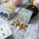 Earring Card Ear studs Display Cardboard Flower Pattern Jewelry Display