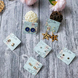 Earring Card Ear studs Display Cardboard Flower Pattern Jewelry Display