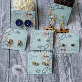 Earring Card Ear studs Display Cardboard Flower Pattern Jewelry Display