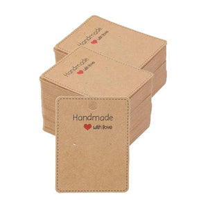 50pcs 6.5x5cm Earring Display Cards Paperboard for Jewelry Stand Holder