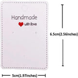50pcs 6.5x5cm Earring Display Cards Paperboard for Jewelry Stand Holder