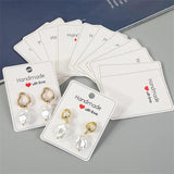 50pcs 6.5x5cm Earring Display Cards Paperboard for Jewelry Stand Holder