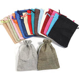 5pcs Linen Bag Lint Jewelry Drawstring Pouch Organizer Gift Bag