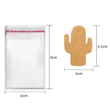 100pcs Cactus Earring Display Card Self Sealing Bags for Jewelry Gift Packaging