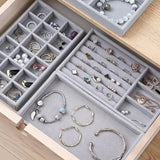 Velvet Stackable Jewelry Tray Case for Jewelry Display Storage