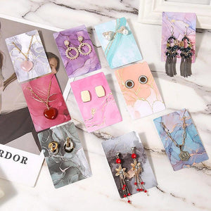 20Pcs 6x9cm Necklace Display Card Abstract Style For DIY Jewelry Sales
