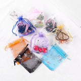 100pcs Butterfly Organza Bag Wedding Voile Gift Bag Drawstring Pouch