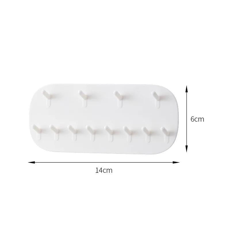 Wall Mount Jewelry Display Rack Hooks Necklace Bracelet Earring Ring Holder