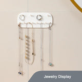 Wall Mount Jewelry Display Rack Hooks Necklace Bracelet Earring Ring Holder