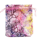 50pcs Pink Purple Organza Bags Christmas Candy Drawstring Pouches Gift Bag