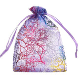 50pcs Pink Purple Organza Bags Christmas Candy Drawstring Pouches Gift Bag