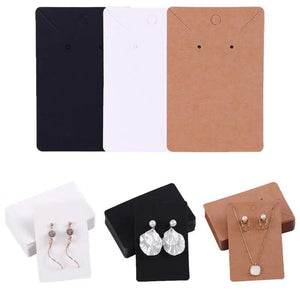50pcs Earrings Necklaces Display Cards Paper Card for Jewelry Packaging