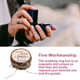 Personalized Wood Slice Wedding Ring Box Holder